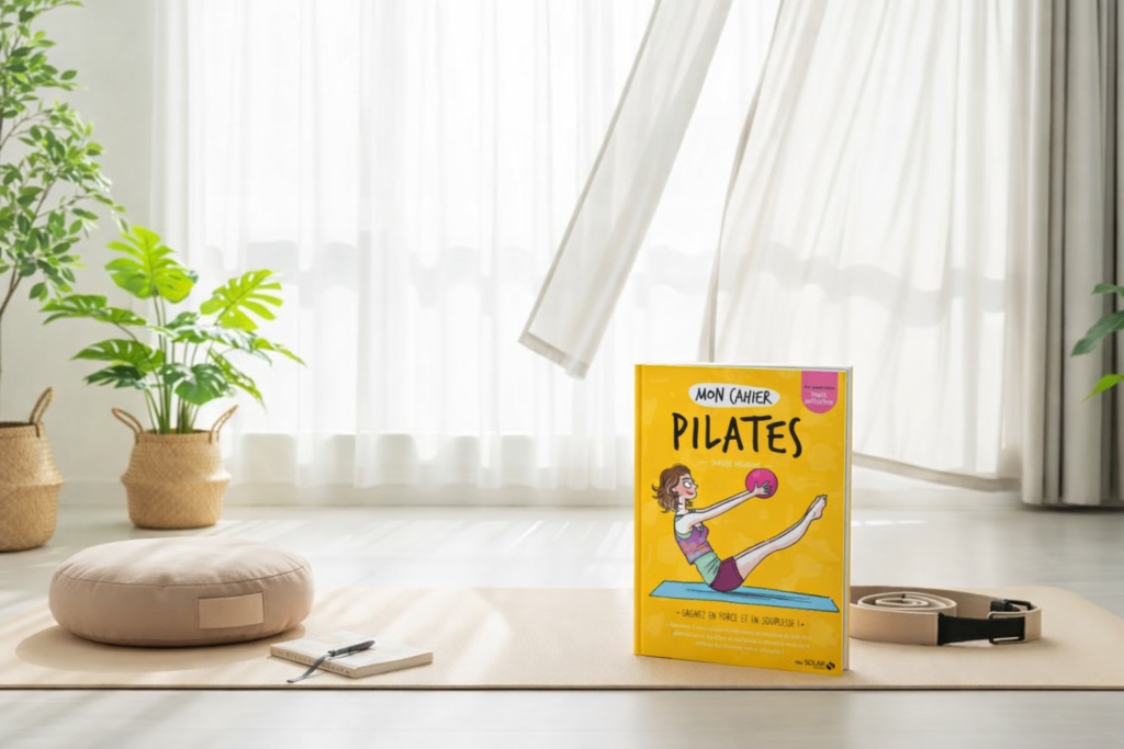 Image représentant une femme pratiquant le yoga en pleine nature, entourée de verdure.