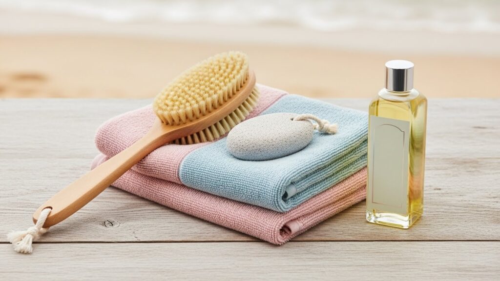 Image illustrant des traitements doux pour le bien-être féminin, mettant en avant des éléments naturels et apaisants.