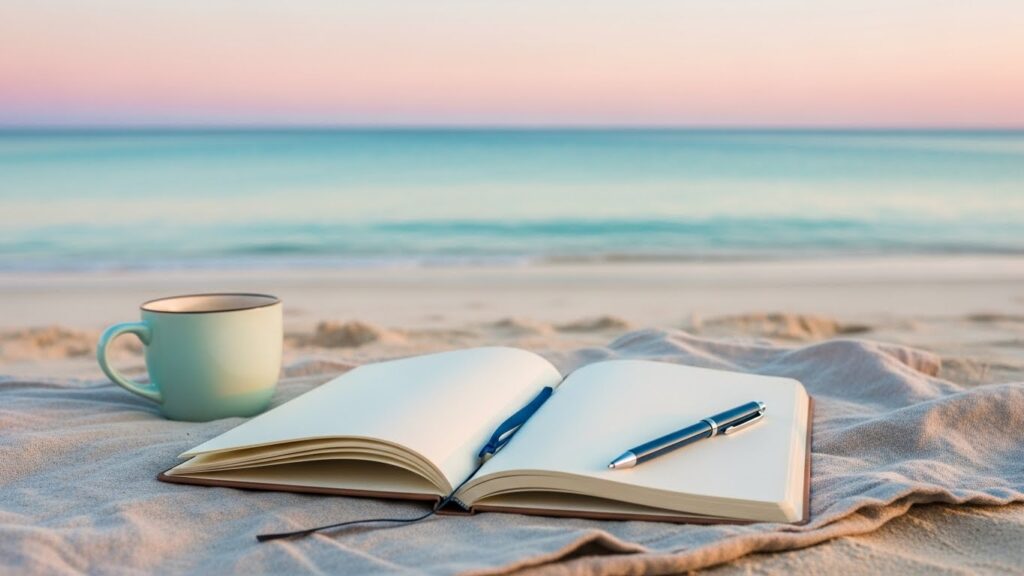 Image représentant une scène de détente avec des éléments de bien-être féminin.