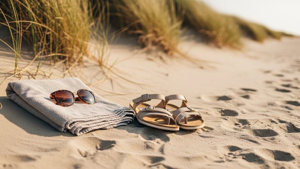 Femme de 40 ans pratiquant le yoga dans un parc verdoyant.