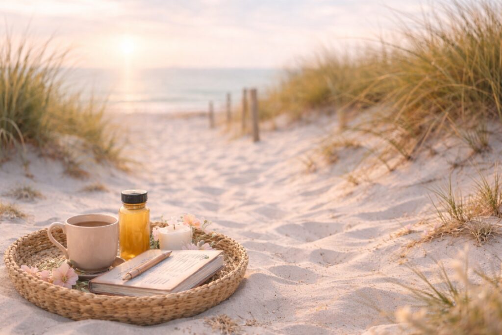 Femme méditant dans un environnement naturel apaisant avec des plantes